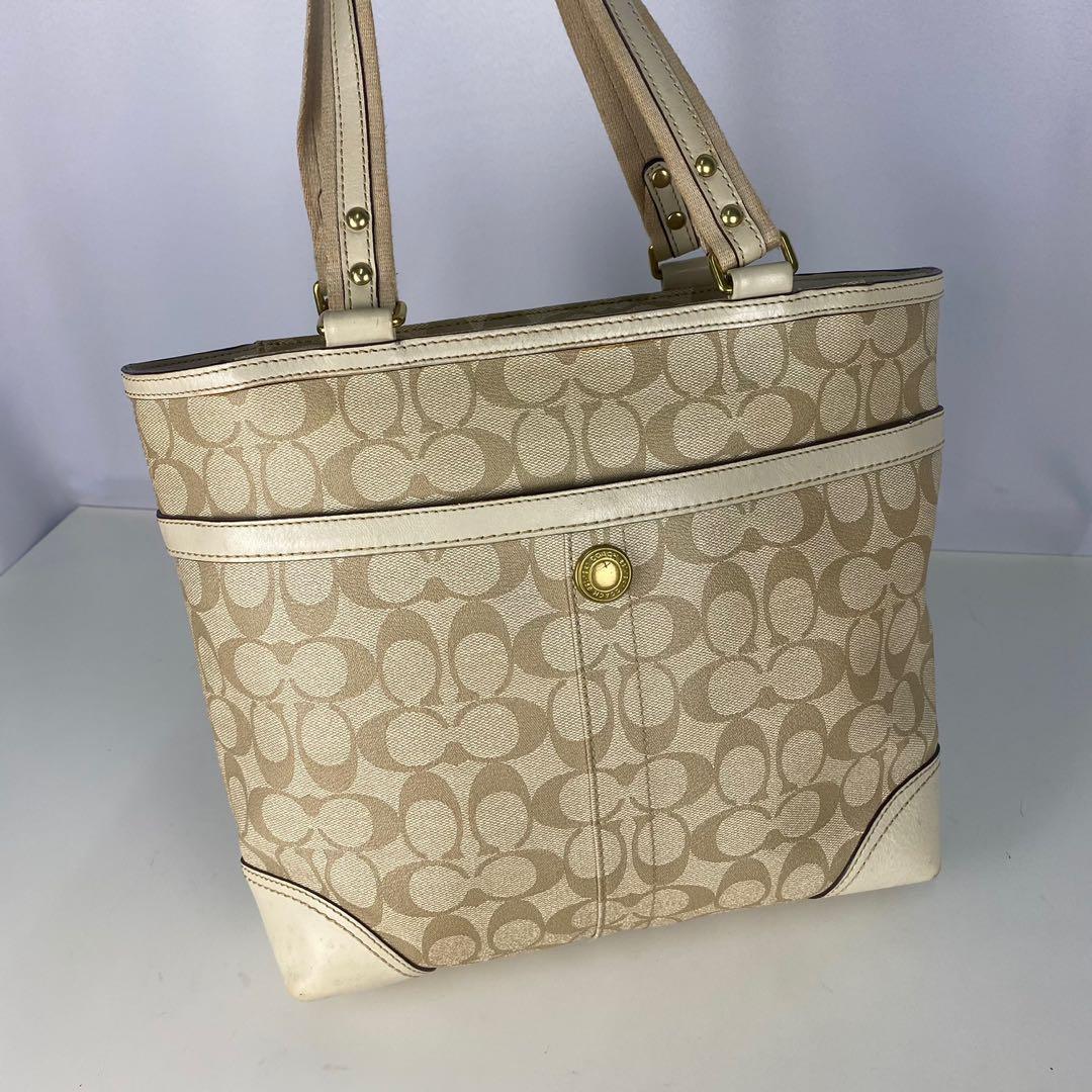 Preloved Coach Heritage Stripe Tote Bag Women s Fashion Bags