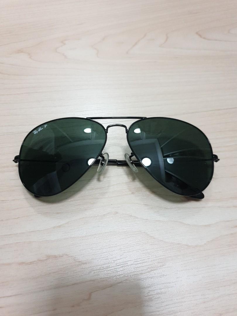 Rayban Ray Ban Aviator All Black Extra Large Sunglasses Shades Sunnies Polarised Polarized Lens Men S Fashion Accessories Eyewear Sunglasses On Carousell