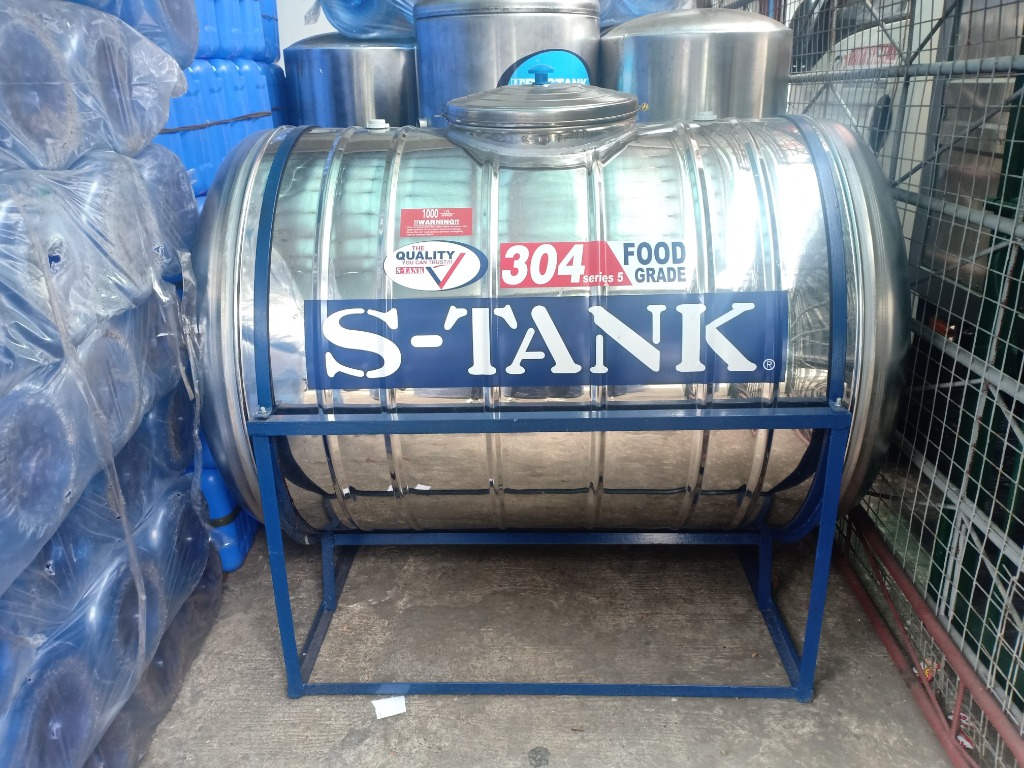 Stank 1000 Liters Horizontal Stainless Steel Water Tank, Commercial & Industrial, Construction