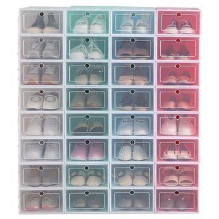 Transparent Shoe Box Multi use Plastic shoe Storage Box Organizer