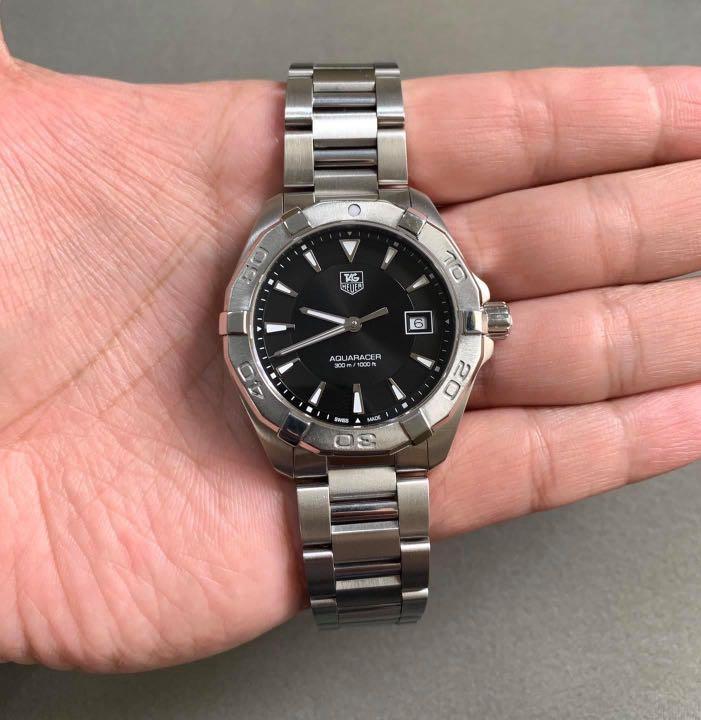 Tag Heuer Aquaracer (Category: Luxury Watches) located in Quezon City. Submitted by thegood.goodsph (Listing ID 1075281310, Image 2). Description: Tag Heuer Aquaracer 300m Steel Quartz WAY1110 No box. Comes in pouch. .