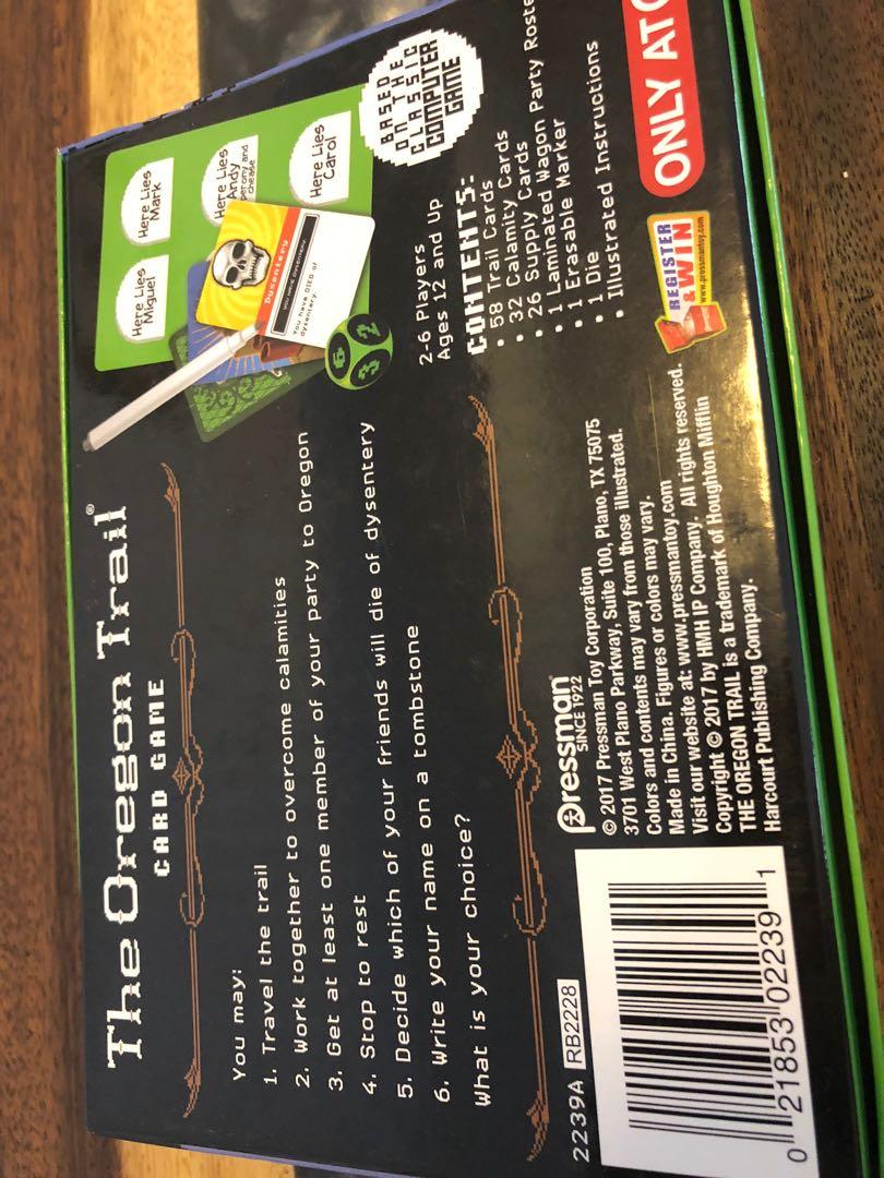 The Oregon Trail card game, Hobbies & Toys, Toys & Games on Carousell