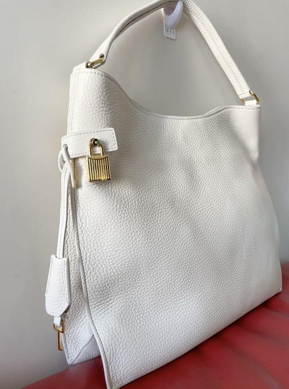 TOM FORD small white leather alix hobo bag 白色皮手袋連小手袋