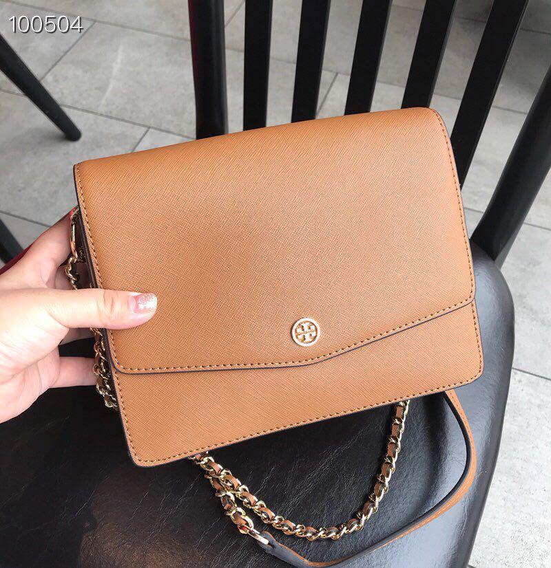 Tory Burch Robinson Convertible Bag Brown, Women's Fashion, Bags & Wallets,  Purses & Pouches on Carousell