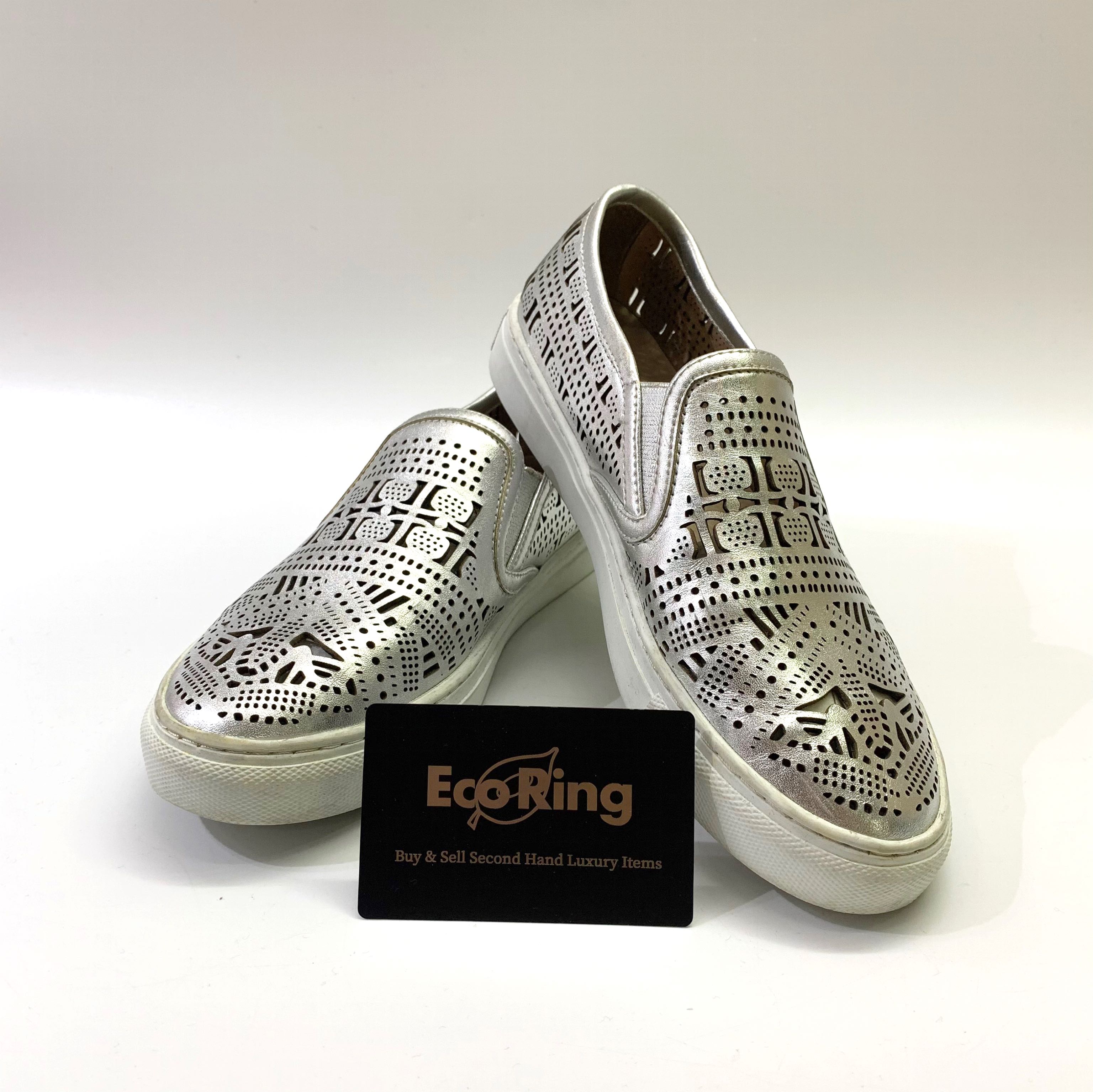 silver tory burch sneakers