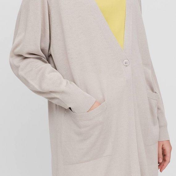 Uniqlo UV Cut Slit Long Cardigan White 