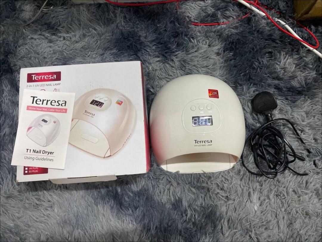 UV LED Nail Lamp Terresa 72W Professional Nail Dryer for Gel Nail Polish UV Nail Light Salon Quality Polygel Gel Curing Lamp Auto Sensor with 3
