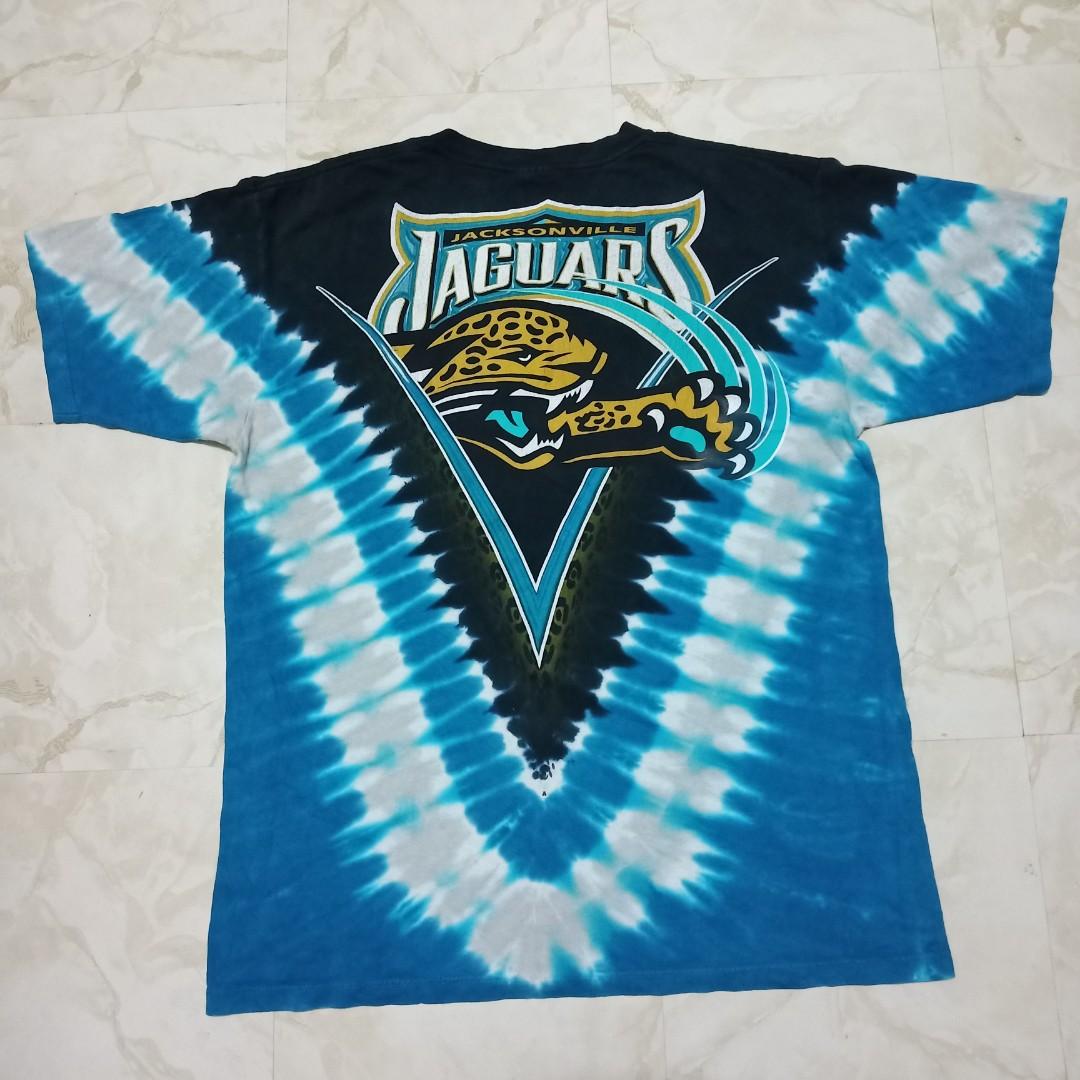 CustomCat Jacksonville Jaguars Retro NFL Tie-Dye Shirt SpiderBlack / M