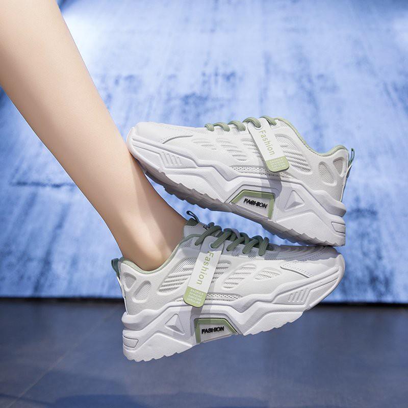 White and pink platform sneakers online