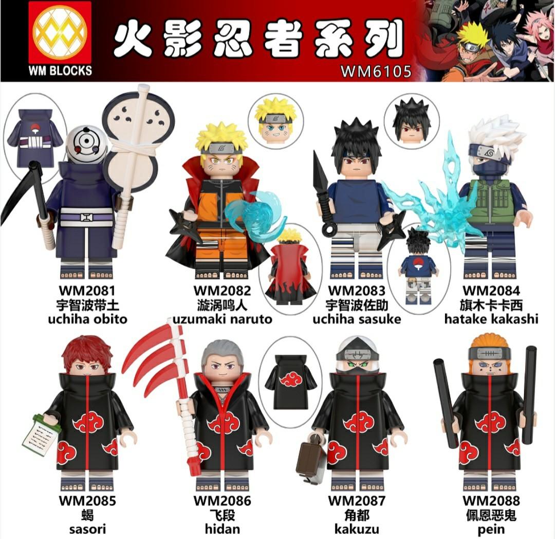 WM 6105 6106 2081-2096 Naruto Manga Minifigures (Lego compatible