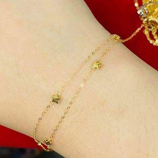 18K Gold Double Star Bracelet@ 1650