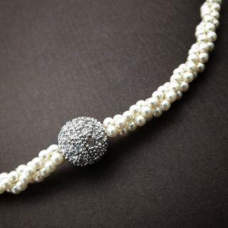 高雅小珍珠串 水鑽球 頸鍊 項鍊
來自南韓首爾東大門