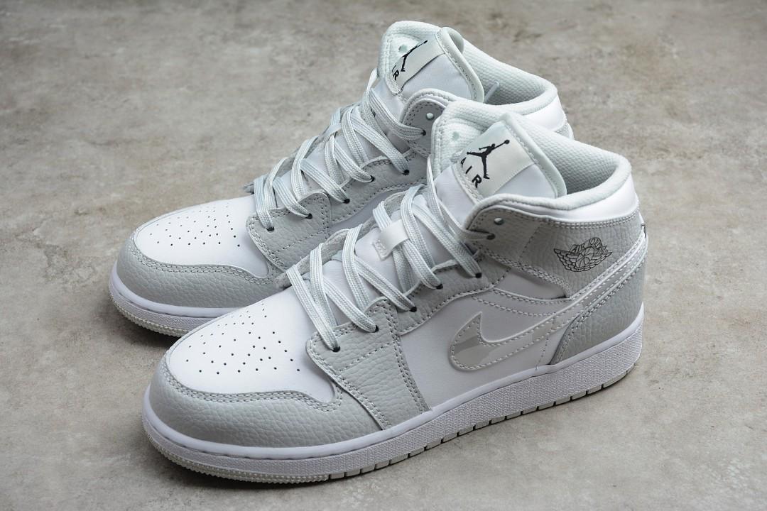 Air Jordan 1 Mid Grey Camo GS Unisex