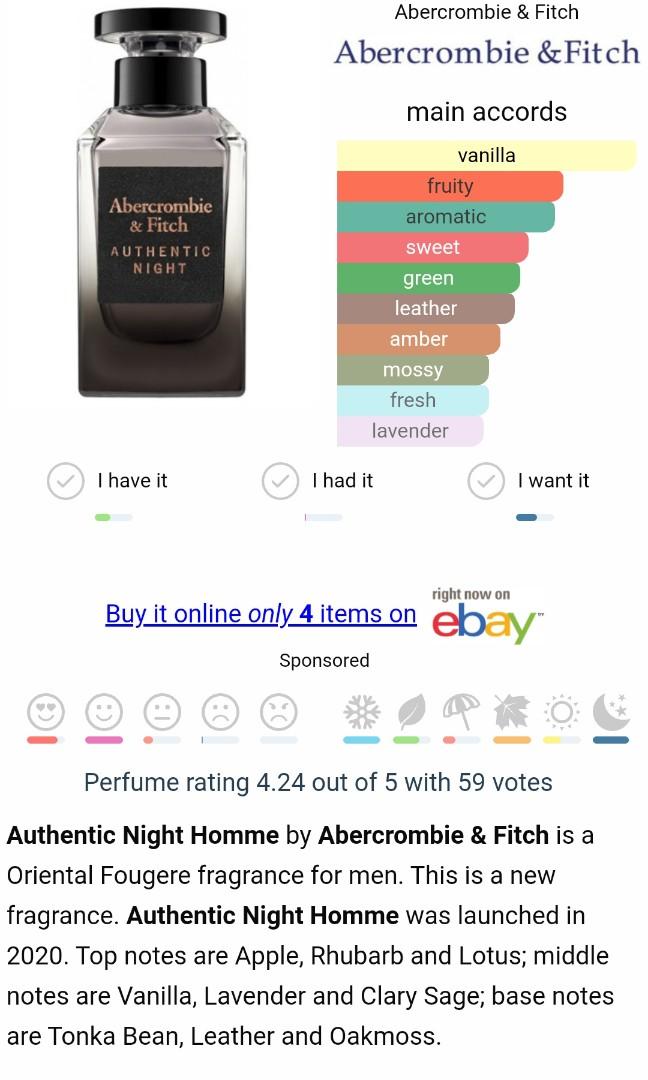 Authentic night homme abercrombie & fitch top