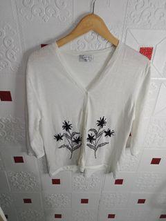 WHITE CARDIGAN BORDIR PREMIUM