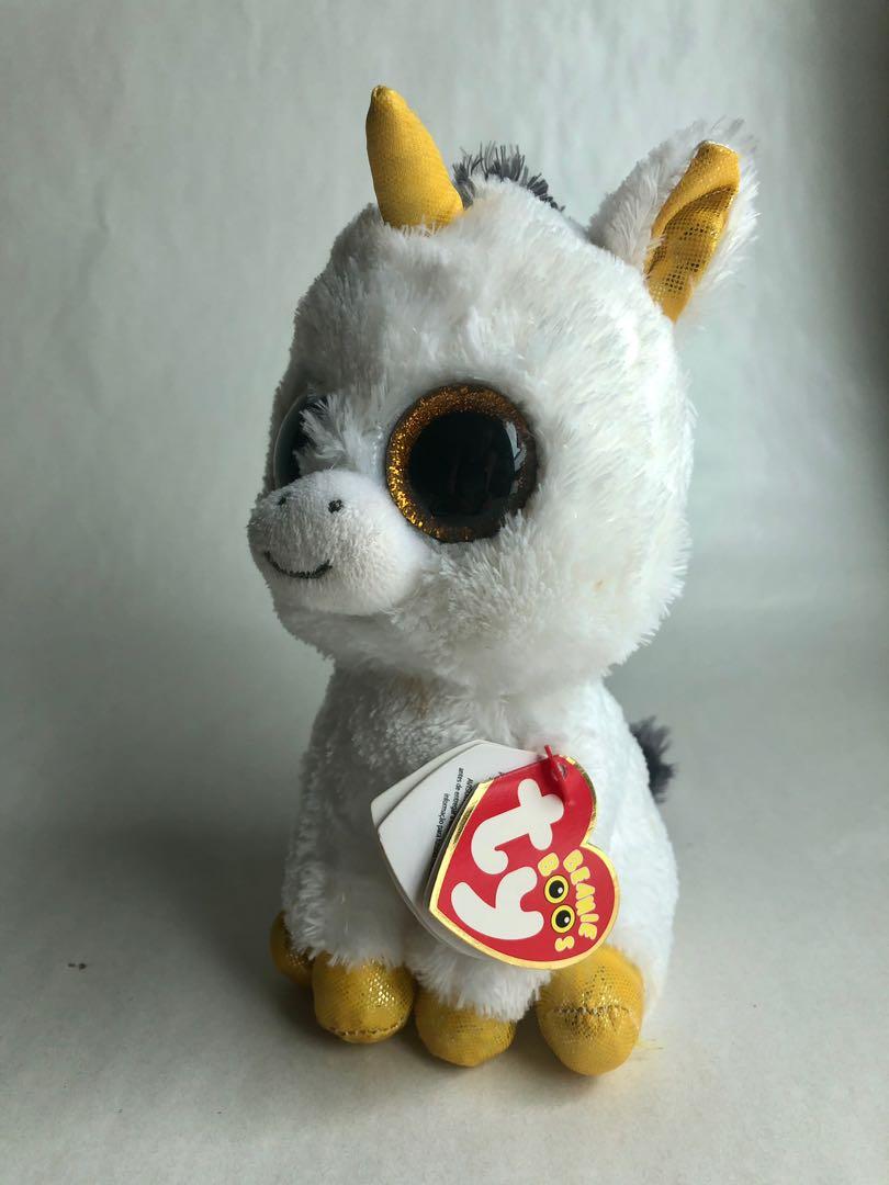 Beanie Boos Ty plush Pegasus Unicorn 16 white Hobbies Toys