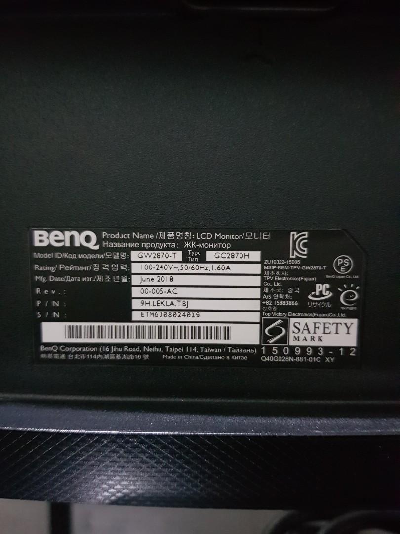 Benq GC2870 VA LED Full HD 28 in, Computers & Tech, Parts & Accessories ...