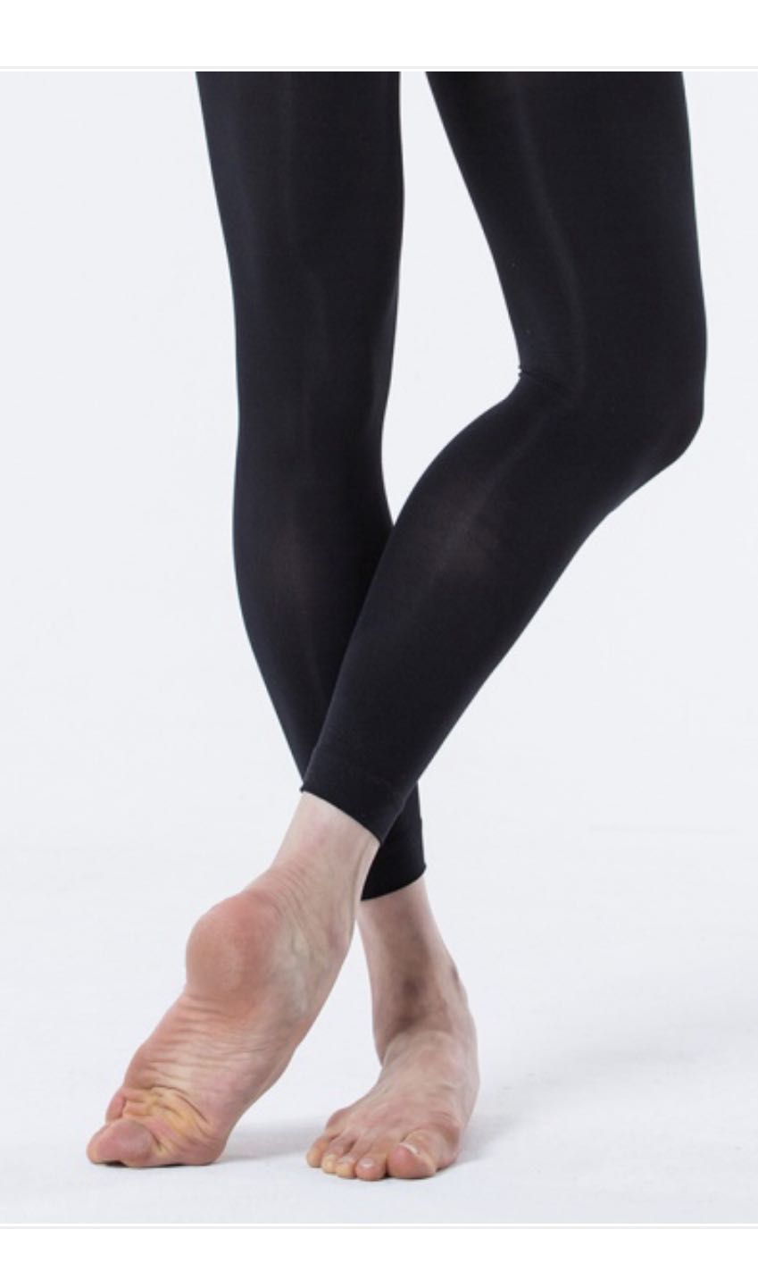 Black Footless Dance Tights, Women's Fashion, Activewear on Carousell