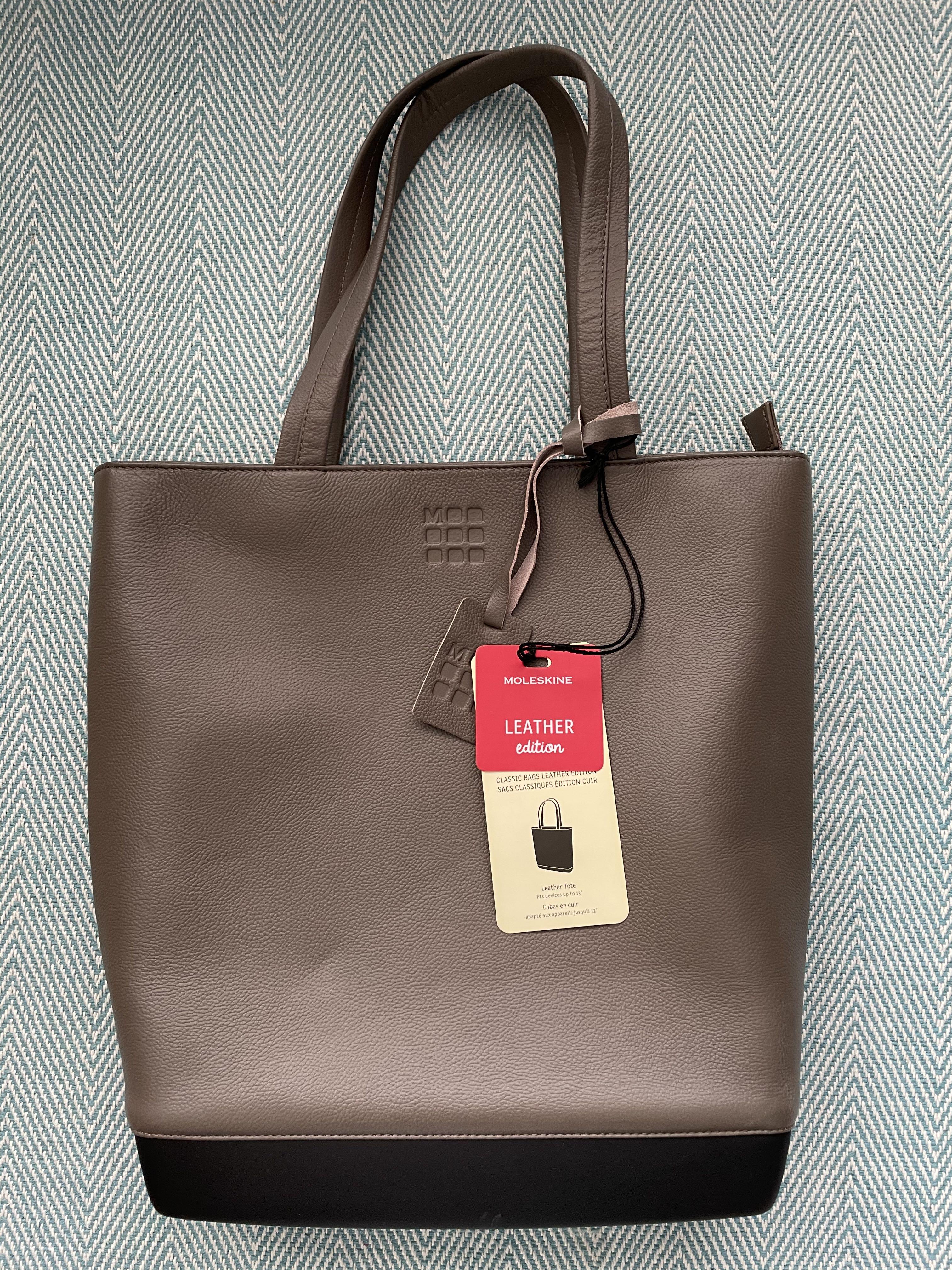 Moleskine leather online tote bag