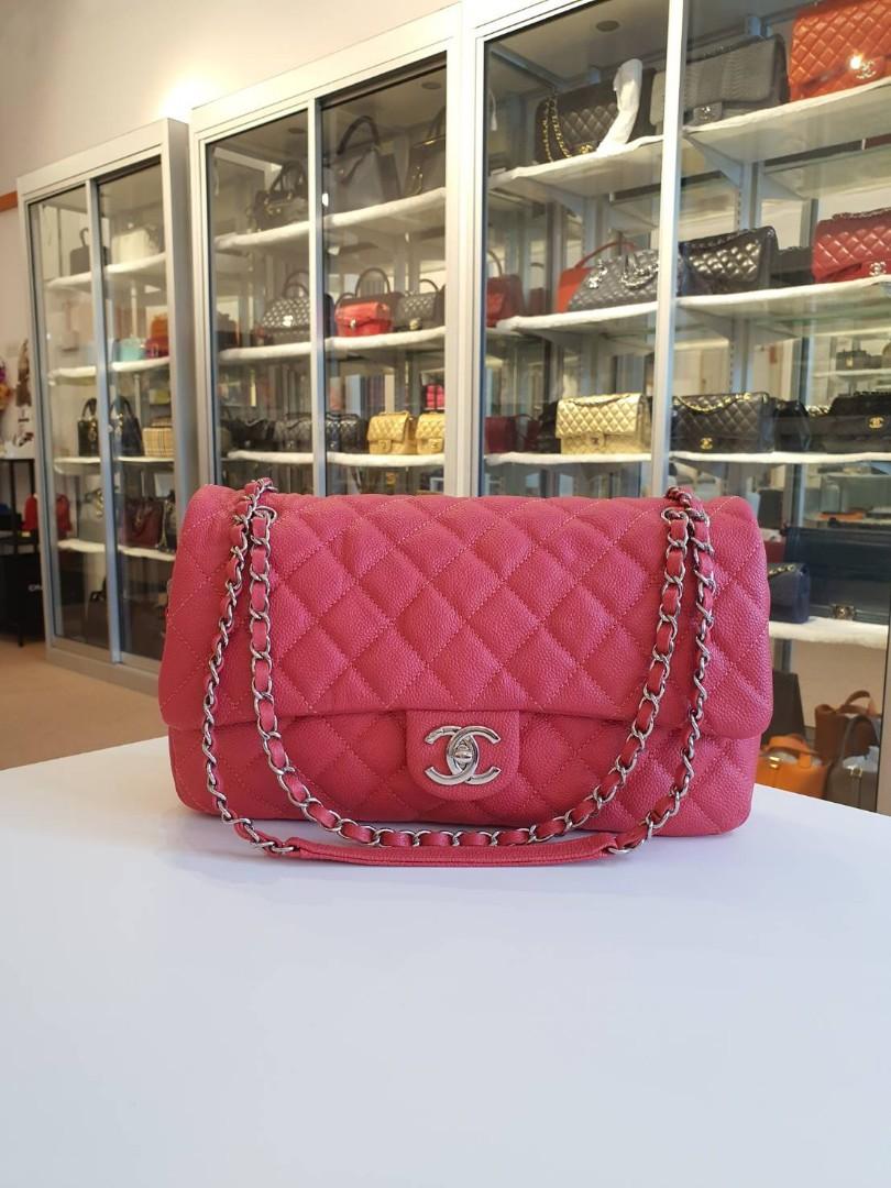 Chanel Easy Flap Bag Caviar Pink SHW