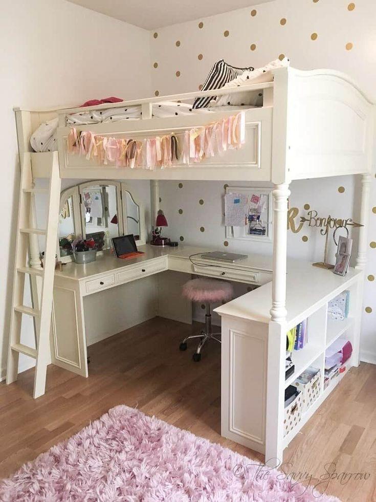 Loft bed with shop vanity