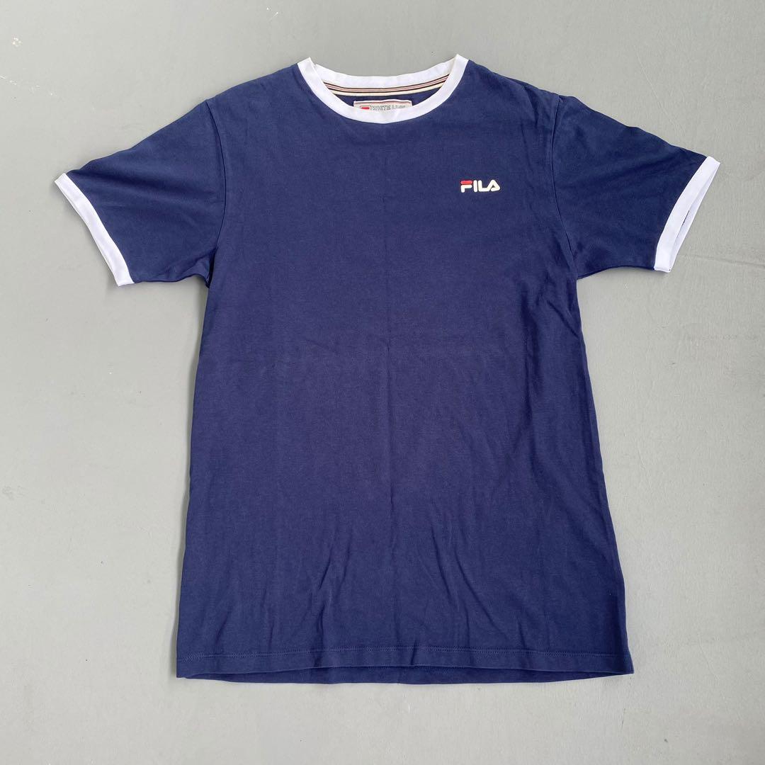 Fila White Line Tee Shirt Women s Fashion Tops Shirts on Carousell
