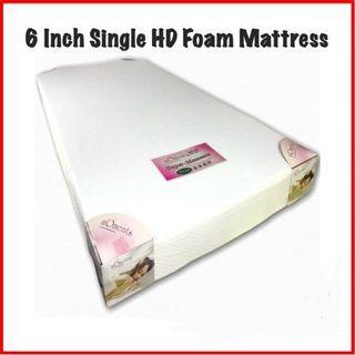 FREE DELIVERY 6 Inch Single / Super Single Foam Mattress