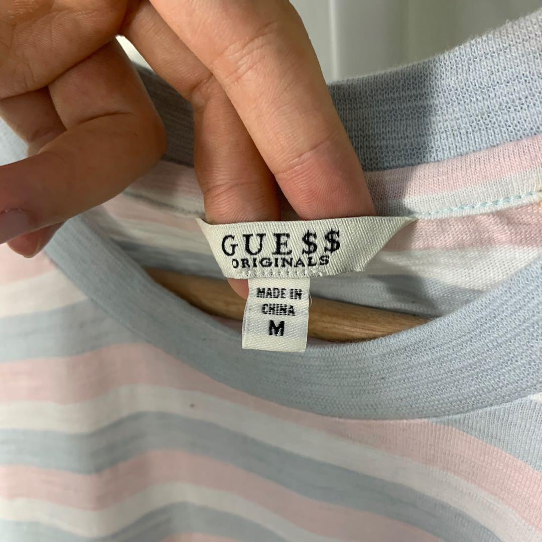 APRIL FOOL SALES Guess x ASAP Rocky Cotton Candy Stripes Tee