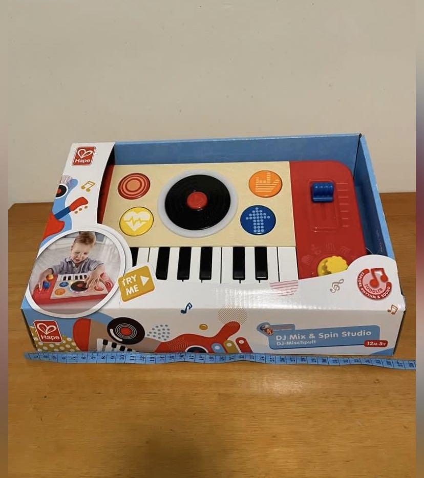 Hape DJ Mix & Spin Studio 打碟混音台18鍵琴十八鍵玩具電子琴打碟機