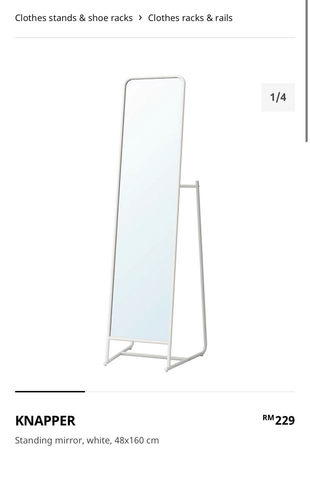 Ikea Mirror with clothes hanger jewelry hanger, Furniture & Home Living, Furniture, Shelves