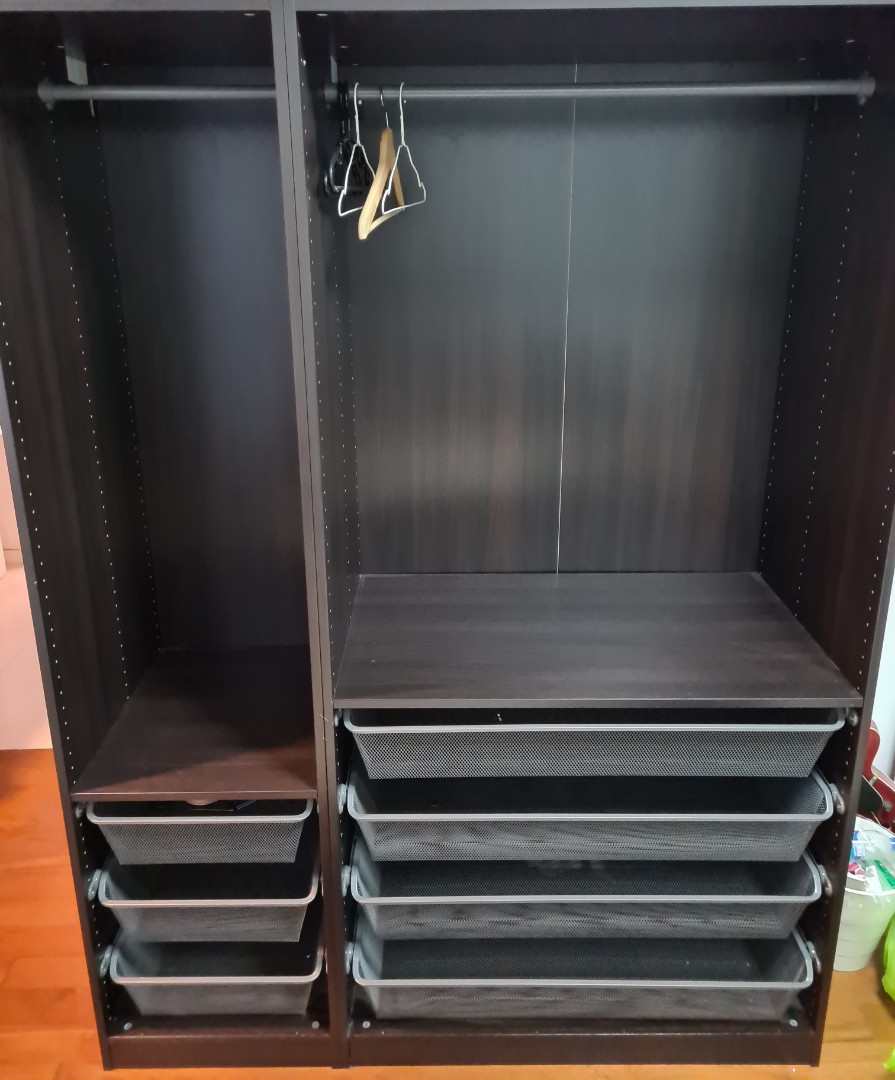 IKEA Pax Wardrobe + Shelving Unit, Furniture & Home Living, Furniture