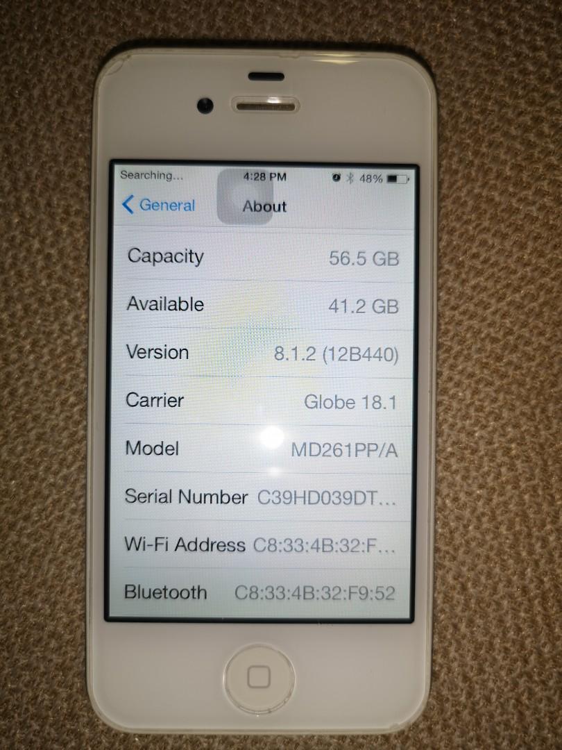 iPhone 4s 64gb good condition (Category: Others) located in San Juan City. Submitted by super.saver8 (Listing ID 1075500252, Image 3). Description: Phone sim locked for globe #happy10.