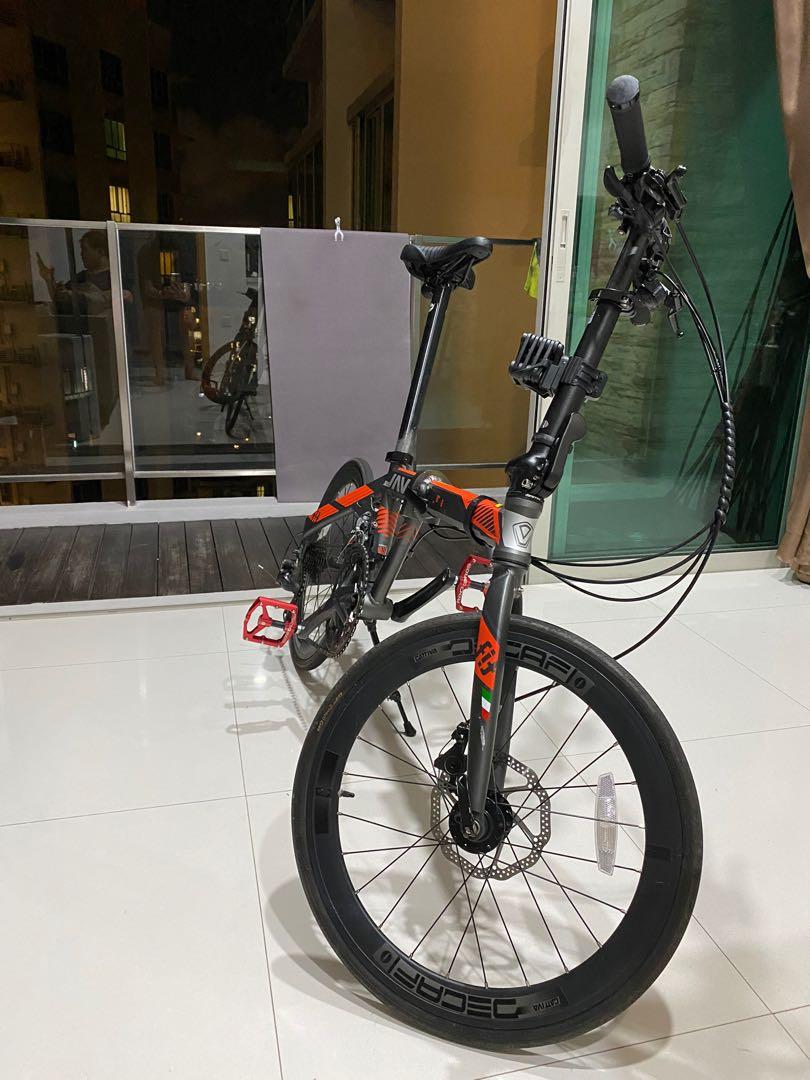 Java Fit 18speed Folding Bike Titanium Color Sports Equipment