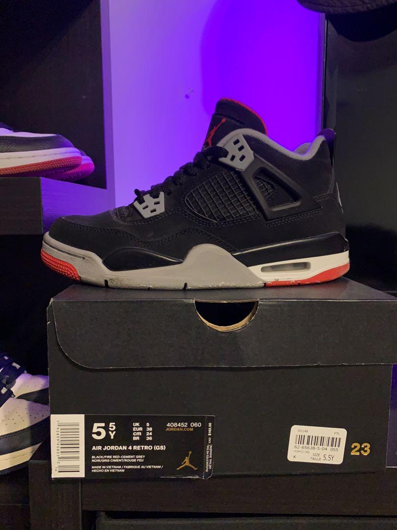 retro 4 bred size 10