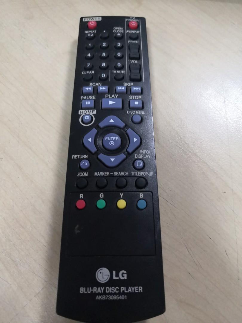 LG blu ray disc player remote control, TV & Home Appliances, TV & Entertainment, BluRay & Media