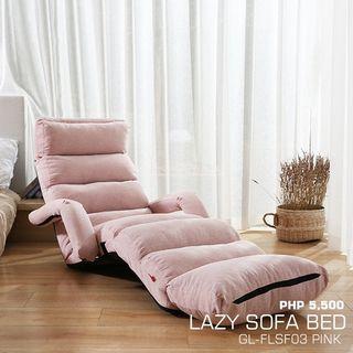 Linen Lazy Sofa Tatami Bed Adjustable, Foldable Availabble in Pink, Green, Blue, Black Home & Living