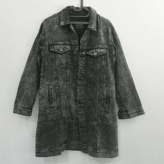 Long Denim Jacket XL never been worn (Sandwash Black)