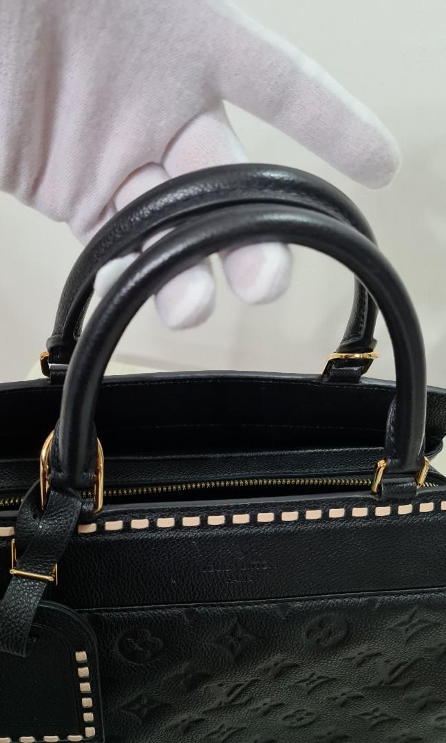 Louis Vuitton Vosges Handbag Whipstitch Monogram Empreinte Leather MM Black  1941861
