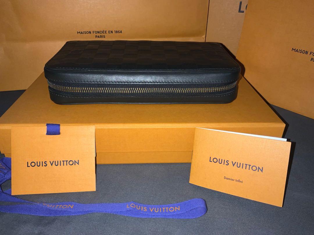LOUIS VUITTON Zippy XL purse Round long wallet N63326 Damier Infini Noir  Used
