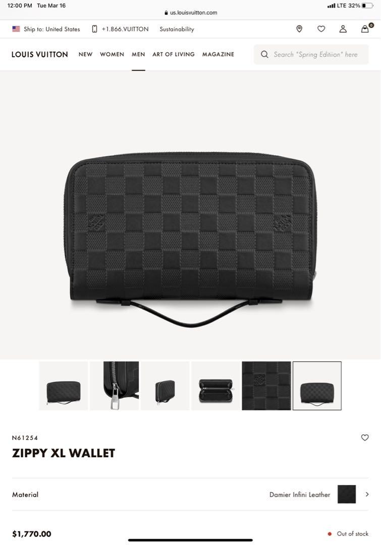 LV Damier Infini Zippy XL Wallet, Luxury, Bags & Wallets on Carousell