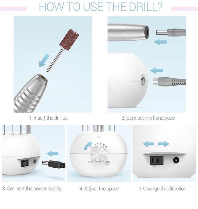 MelodySusie Stacie Nail Drill , Beauty & Personal Care, Hands & Nails