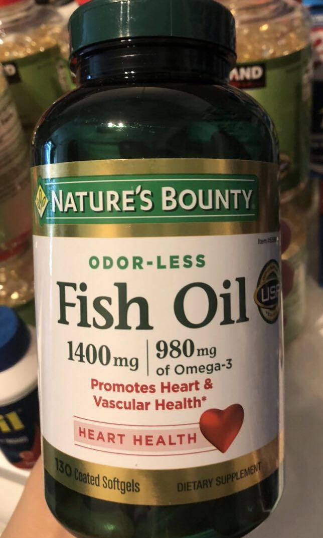 Nature's Bounty Fish Oil 1400 mg, 130 Coated Softgels