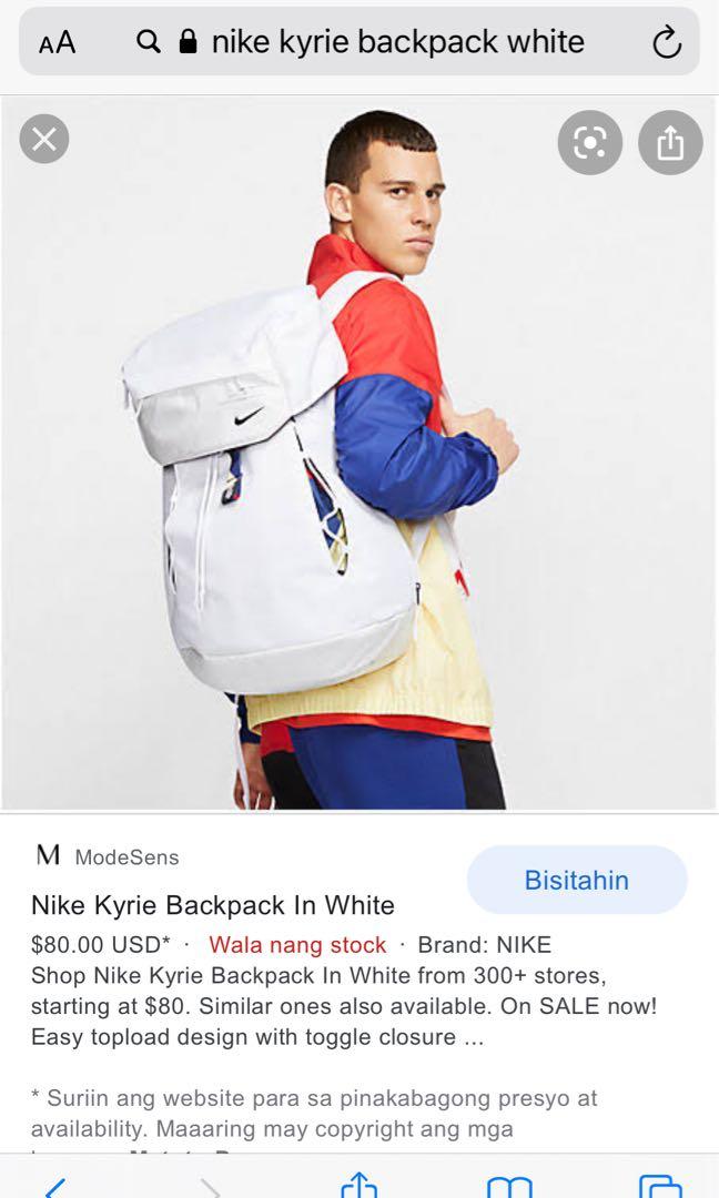nike kyrie backpack white