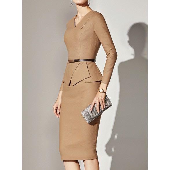 Khaki coloured dress top