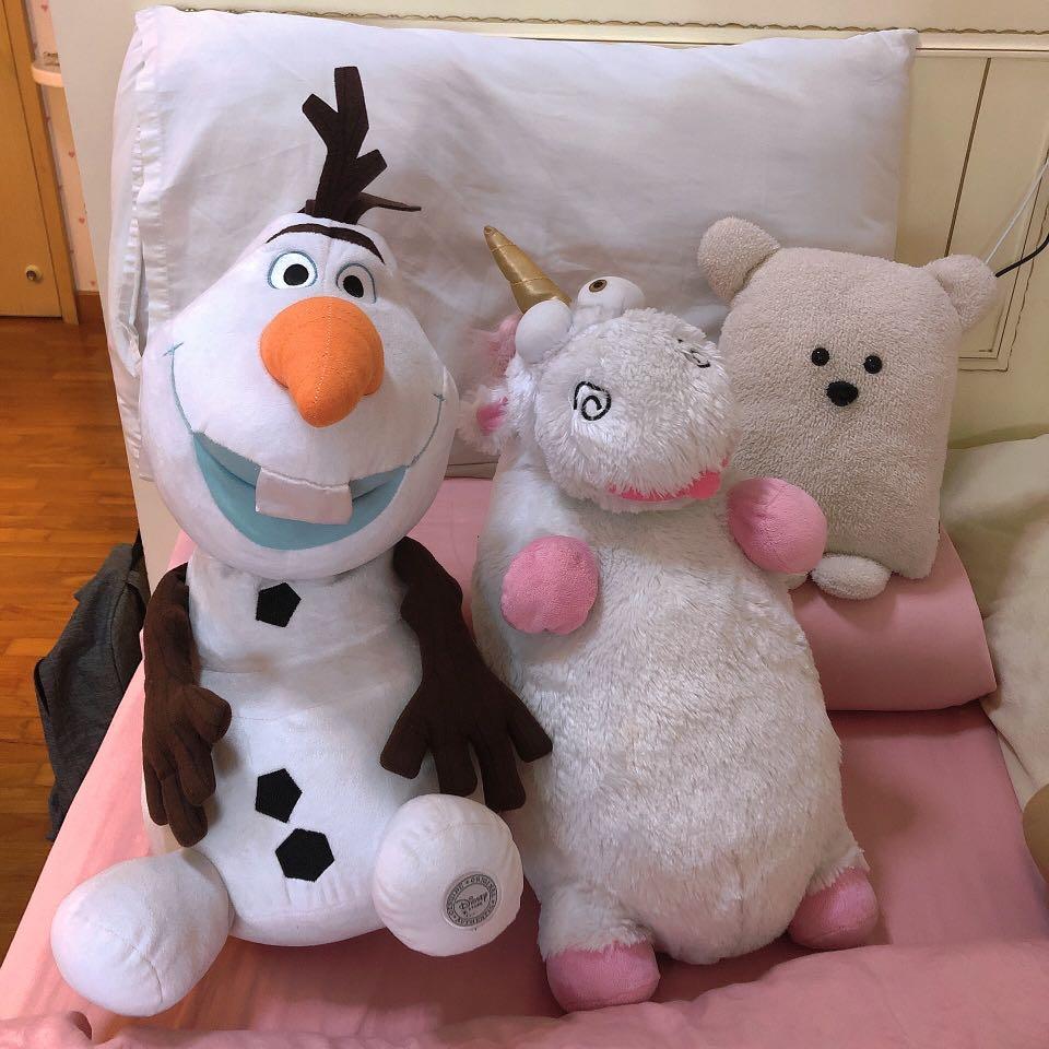 Olaf Despicable Me Unicorn Bear Pillow Plush Stuffed Soft Toy Hobbies Toys Toys Games on Carousell