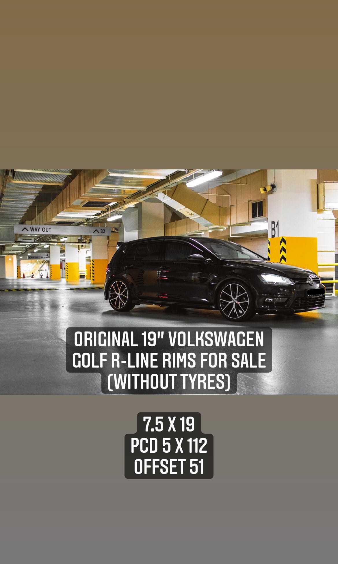 Original 19” Volkswagen Golf MK7 R-Line Rims, Car Accessories, Tyres ...