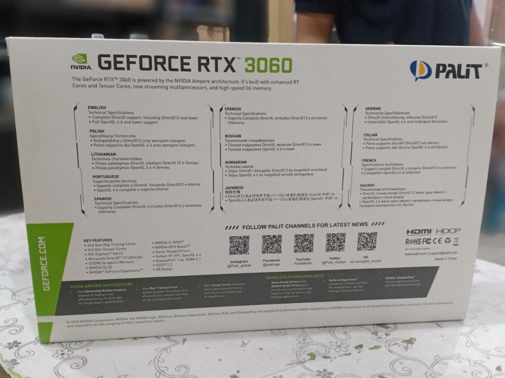 PALIT RTX 3060 12GB (BRAND NEW), Computers & Tech, Desktops on Carousell