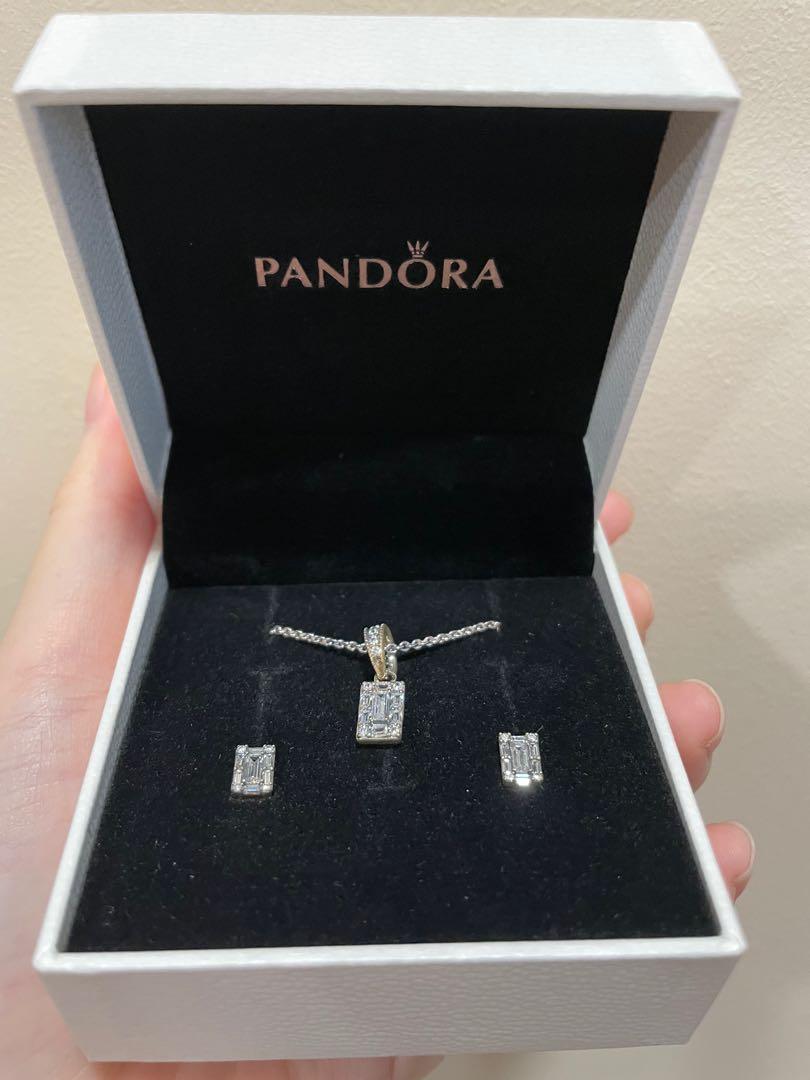 Elongated Heart Earrings and Necklace Gift Set | Pandora UK