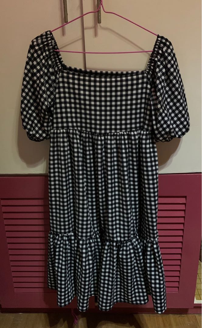 plus size checkered dress