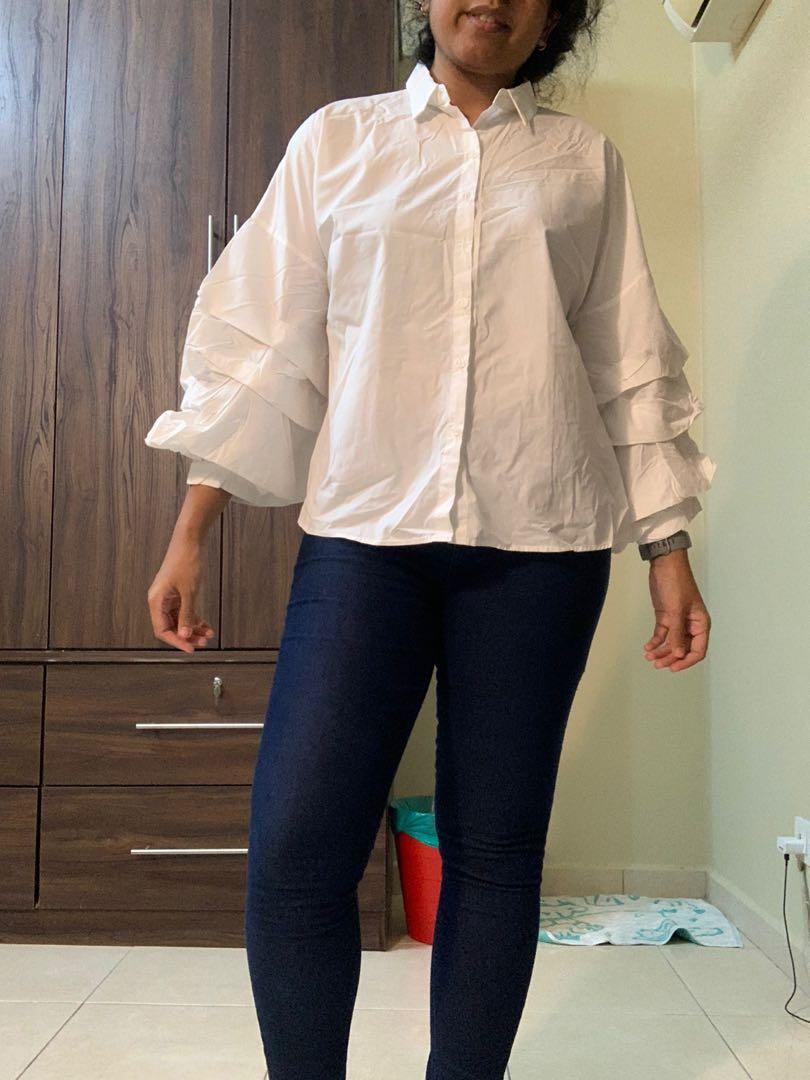 plus size ruffle shirt